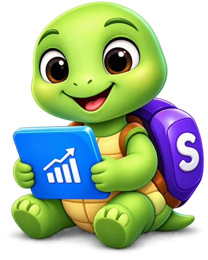 Shelly studying on a tablet